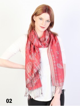 Paisley Print Pashmina W/ Tassels